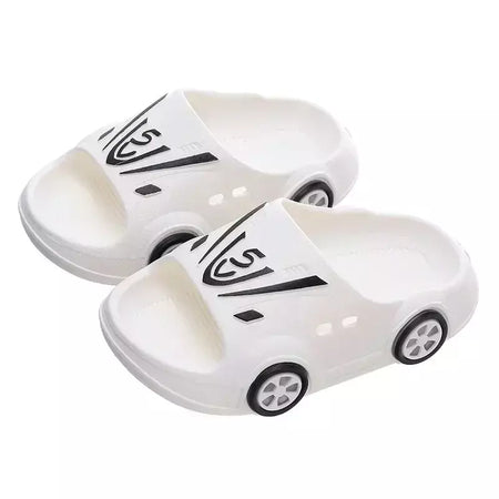 Chinelos luminosos das crianças forma do carro meninos meninas moda sapatos bonitos banheiro crianças chinelos da criança