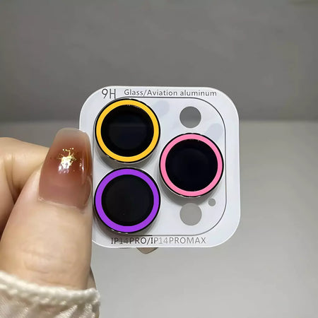 Película protetora de câmera de cerâmica luminosa, 2-3 peças para iphone 16 12 13 14 15 pro max 15 plus 13 12 mini anel de lente tampa brilhante de vidro