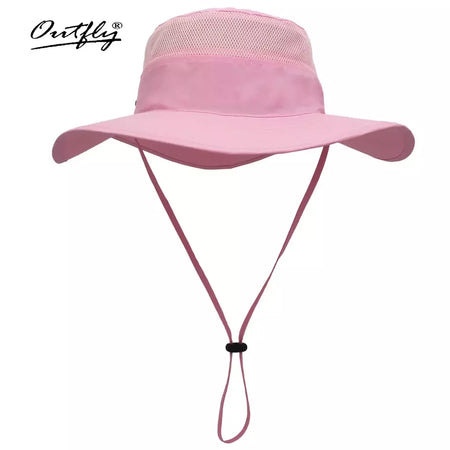 Chapéu de balde para homens e mulheres, protetor solar de pescador, Chapéu Panamá Sol, Rede Respirável de Pesca, Chapéu Grande de Secagem Rápida, Chapéu Caminhada