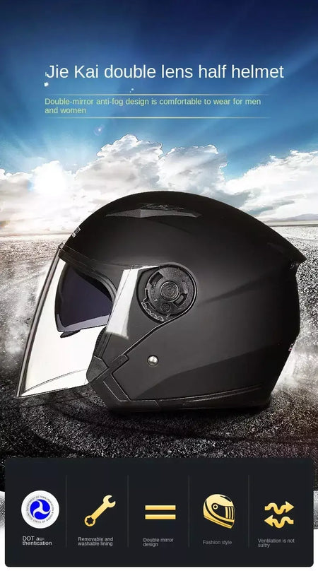 Capacete de motocicleta masculino e feminino quatro estações capacete para motocicleta cascos para moto lente dupla