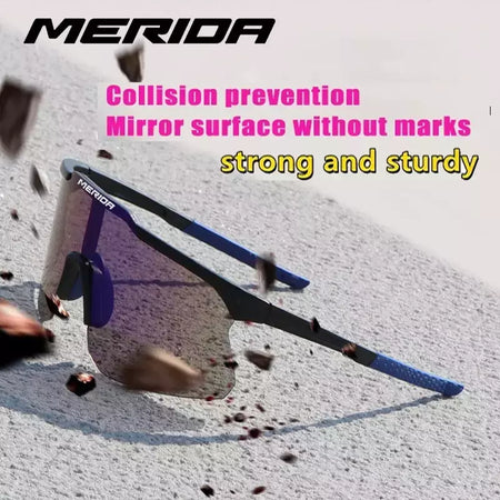Merida-Óculos de sol para homens e mulheres, óculos esportivos, UV400, óculos de equitação, mountain bike, bicicleta de estrada, lentes ao ar livre com estojo