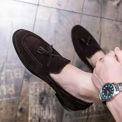 Mocassim preto masculino, mocassim de pedal único, sapato de vestido de negócios marrom, vestido de noiva italiano, tamanho 38-48, novo