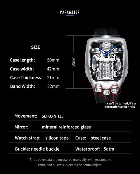 Pindu design relógios masculinos marca superior de luxo militar esporte masculino nh05 relógio automático à prova dwaterproof água relógios mecânicos montre homm