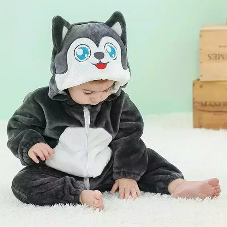 Macacão de flanela para bebés, Macacão Kigurumi, Macaco, Unicórnio, Vaca, Leão, Animal Cosplay, Pijama para 1 a 4 anos Crianças, Meninos, Inverno