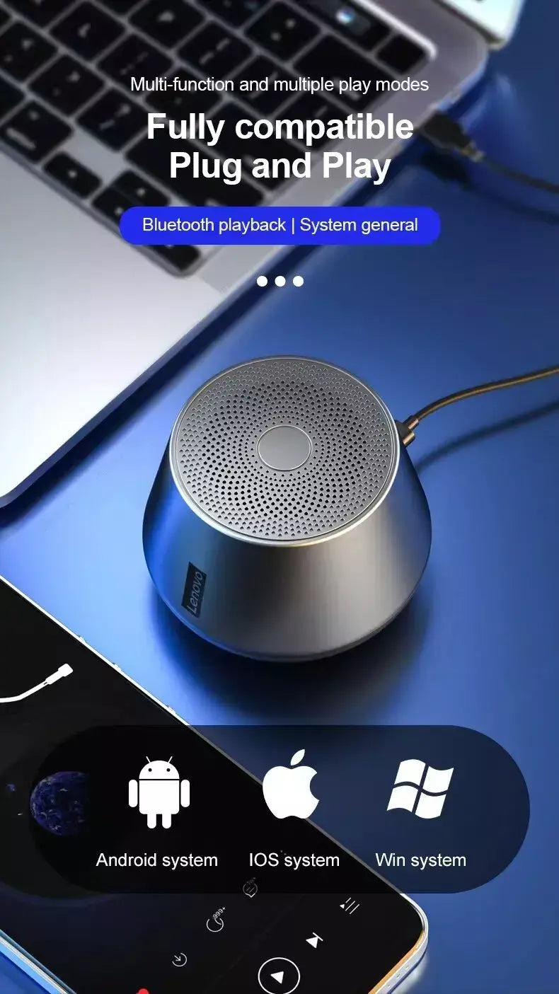 Original lenovo k3 pro bluetooth v5.0 alto-falante grande áudio com som de graves profundos ao ar livre soundbox música portátil acampamento alto-falante