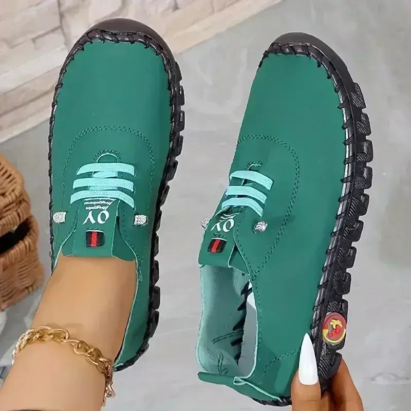 Mulheres tênis 2025 novos sapatos de designer mocassins de sola macia romana respirável ao ar livre retro tamanho grande único sapatos para mulher