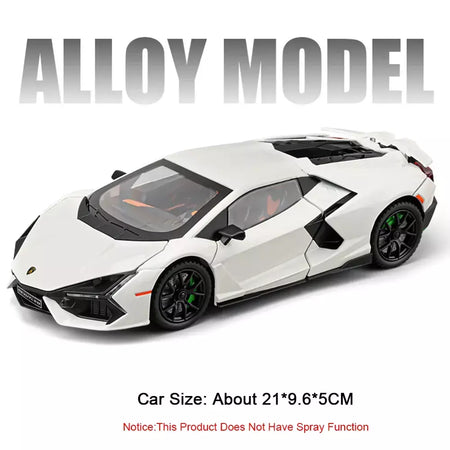 1:24 escala revuelto modelo em miniatura brinquedo carros esportivos liga diecast supercars som luz portas abertas puxar para trás para crianças presentes