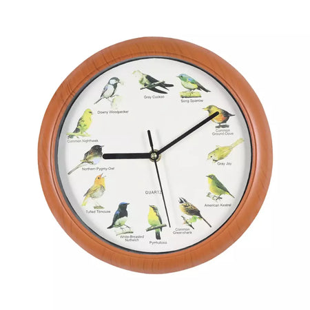 Relógio de parede pendurado decoração cantando pássaro relógio de parede pássaro com som pendurado decoração para paredes da cozinha prateleira decoração