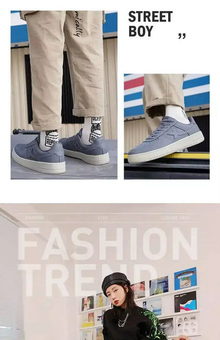Xtep sapatos de skate antiderrapante resistente ao desgaste casual branco casal tênis de skate masculino feminino sapatos de marca de luxo 881219319851