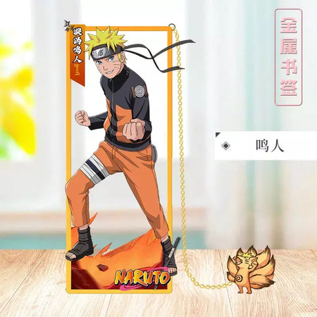 Naruto anime japonês periféricos metal artesanato marcador ornamentos de mesa colecionáveis presente de aniversário criativo para namorado menino brinquedo