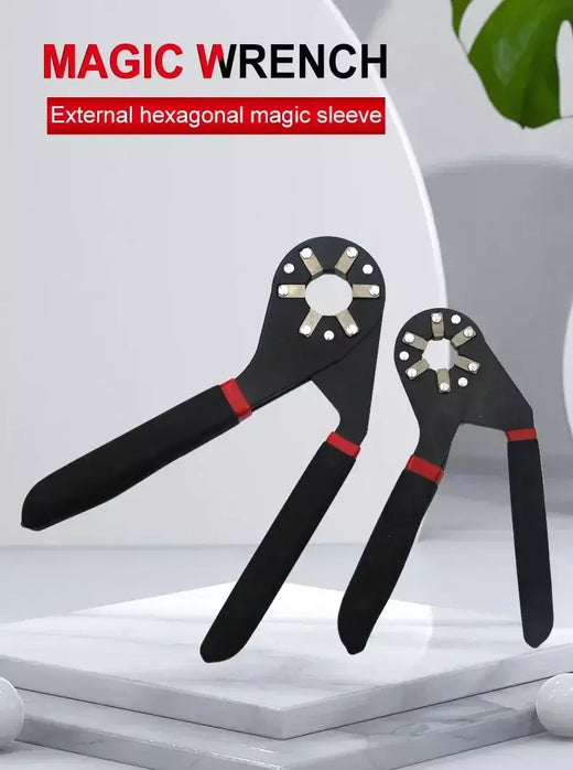 6/8 Polegada chave mágica manutenção doméstica ajustável torção mão aperto soquete exterior hexagonal ferramenta multifuncional