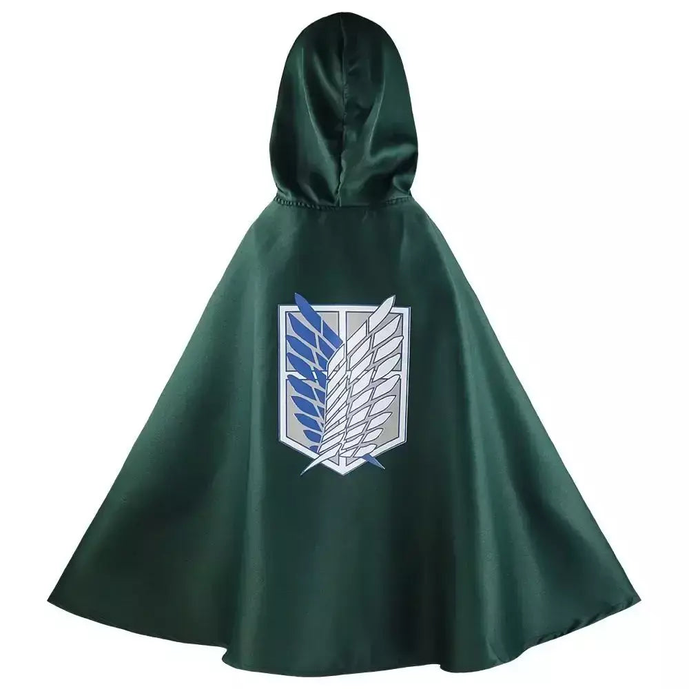Anime ataque manto shingeki no kyojin scouting legião cosplay traje cos capa verde roupas dos homens cosplay traje feminino