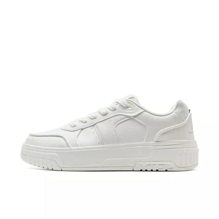 Xtep Board Shoes para homens 2025 primavera antiderrapante embrulho confortável retro sola grossa moda casual sapatos brancos 975119310050