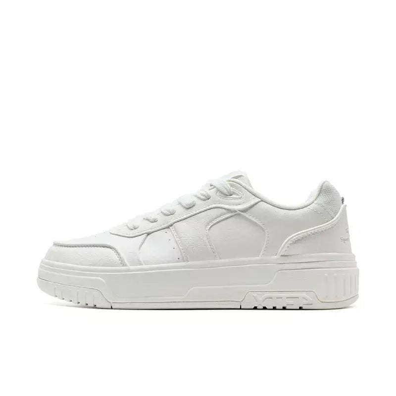 Xtep Board Shoes para homens 2025 primavera antiderrapante embrulho confortável retro sola grossa moda casual sapatos brancos 975119310050