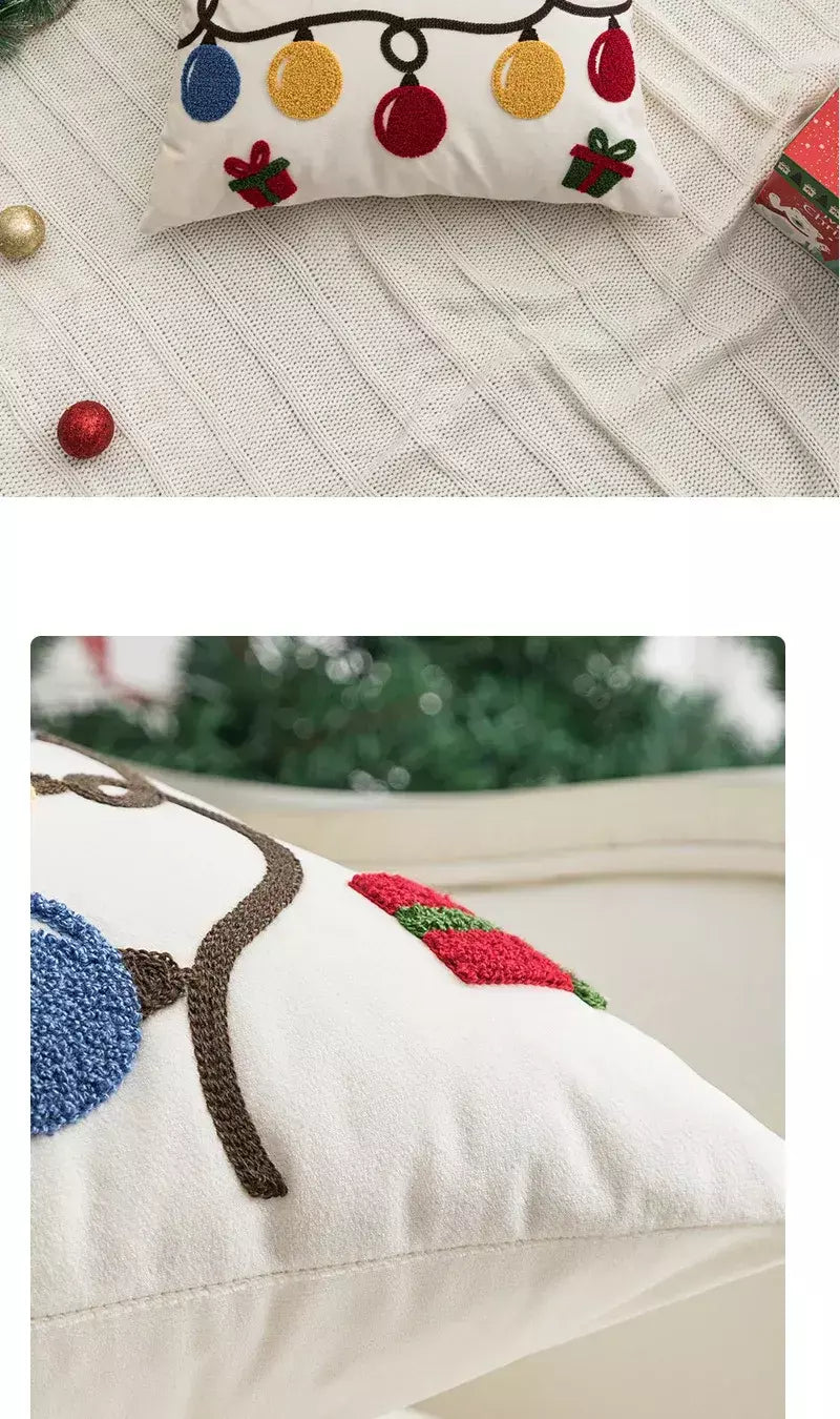 Ano novo, natal, travesseiro, pelúcia, outono e inverno, sala de estar, sofá, travesseiro, quarto modelo, casa de família, almofada, fronha