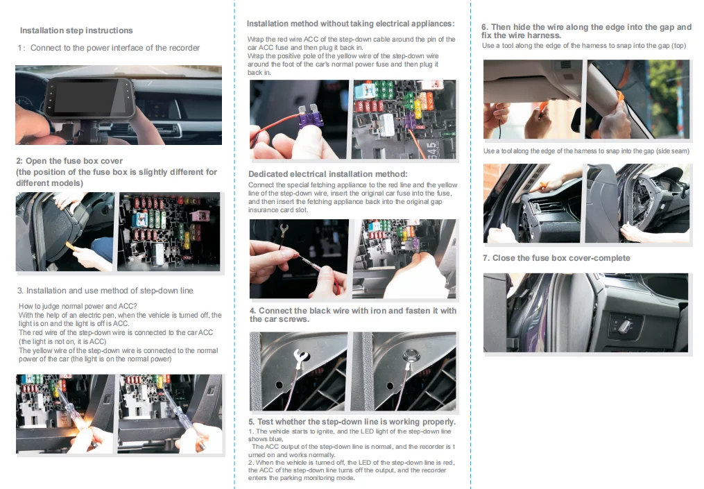 Dashcam para carros 4 canais caixa preta wifi câmera de condução fhd 1080p visão noturna gravação em loop adicionar kit de fio rígido acessórios do carro