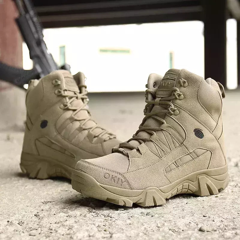 Táticas-Botas de Treino de Combate para Homens, Sapatos Masculinos Atualizados, Ao Ar Livre, Camping, Anti-desgaste, Resposta Rápida, Pesca, Caça, Tênis, Caminhada