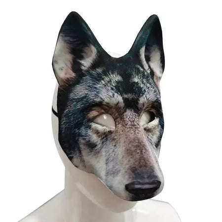 Halloween páscoa lobo máscara assustador animal moda máscara cosplay traje acessórios realista máscara de cabeça para adultos