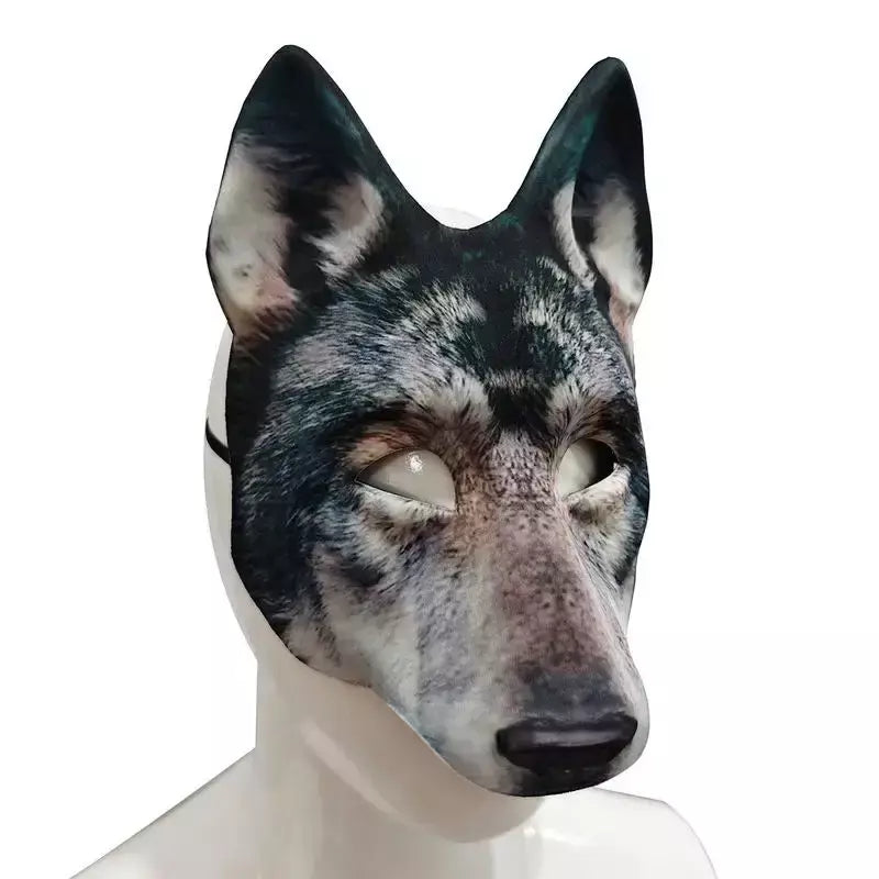 Halloween páscoa lobo máscara assustador animal moda máscara cosplay traje acessórios realista máscara de cabeça para adultos