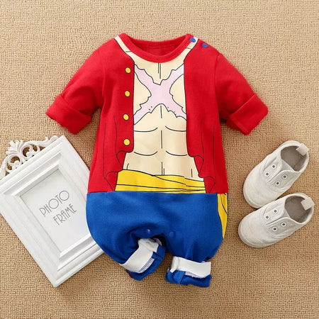 Bebê menina menino traje anime roupas recém-nascidos macacão infantil luffy akatsuki vegeta cosplay macacão da criança traje de halloween 0-18m