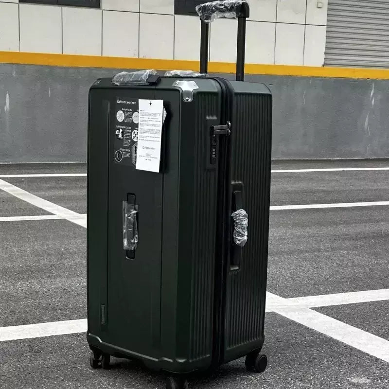 Mala de viagem grande para homens e mulheres, carrinho de bagagem, freio mudo, moda luxuosa, 22 "26" 28 "30" 32 "36";;VERDADEIRO;;"Black,28 inch