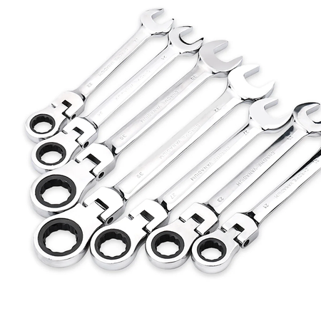 Chave de catraca de chaves, conjunto de ferramentas manuais, catraca de 72 dentes, cabeça flexível, acabamento espelhado, 6mm-27mm, reparo automático e doméstico, 1 peça