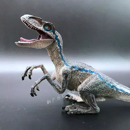 Novo quente 22cm x 5cm x 9cm azul velociraptor jurassic world caído reino jurassic park 5 figura de ação brinquedos presente de natal zlj2