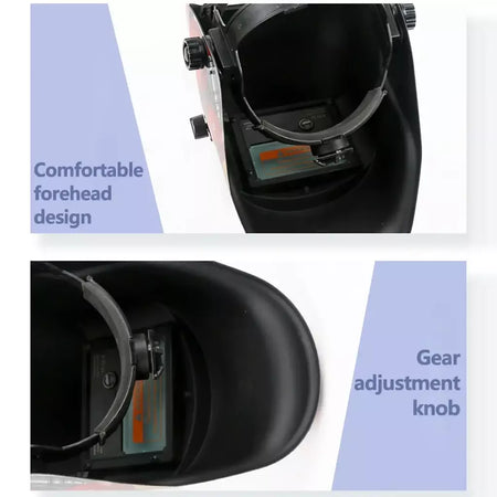 Airj capacete de soldagem escurecimento automático máscara de soldagem para tig mig arco soldador máquina grande vista cor verdadeira DIN9-13 93*42mm visão