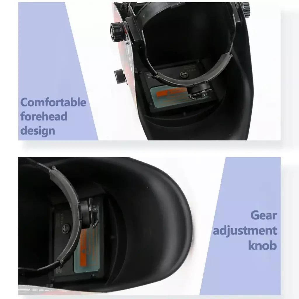 Airj capacete de soldagem escurecimento automático máscara de soldagem para tig mig arco soldador máquina grande vista cor verdadeira DIN9-13 93*42mm visão