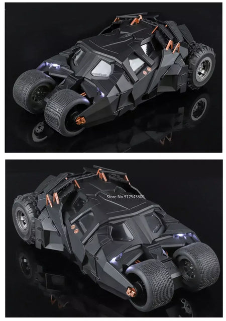 Grande escala 1:18 batmobile modelo de carro brinquedo o cavaleiro das trevas trilogia som luz deslizante spray liga veículos modelos ornamentos presentes