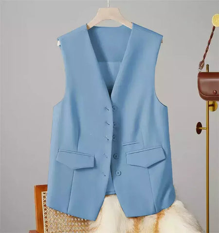 Colete vintage sem mangas feminino, Casacos elegantes, Casacos, Roupa casual, Monocromática, Streetwear, Primavera, Verão, Outono, Vestuário
