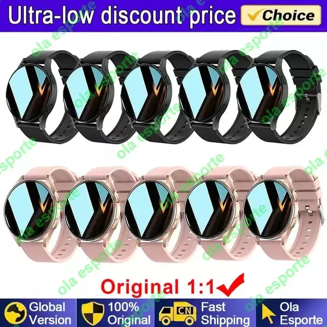 Samsung-Galaxy Smartwatch para homens e mulheres, monitoramento de saúde AMOLED, relógio impermeável, assistente de voz, chamada Bluetooth, relógio inteligente, 2022