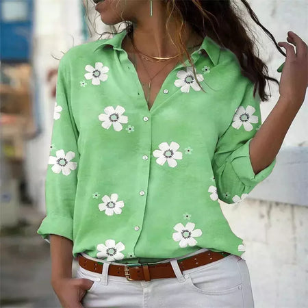 Camisa havaiana de mangas compridas para senhoras, roupas de praia ao ar livre para férias, quintal super grande 6XL, moda feminina, explosão, 2024