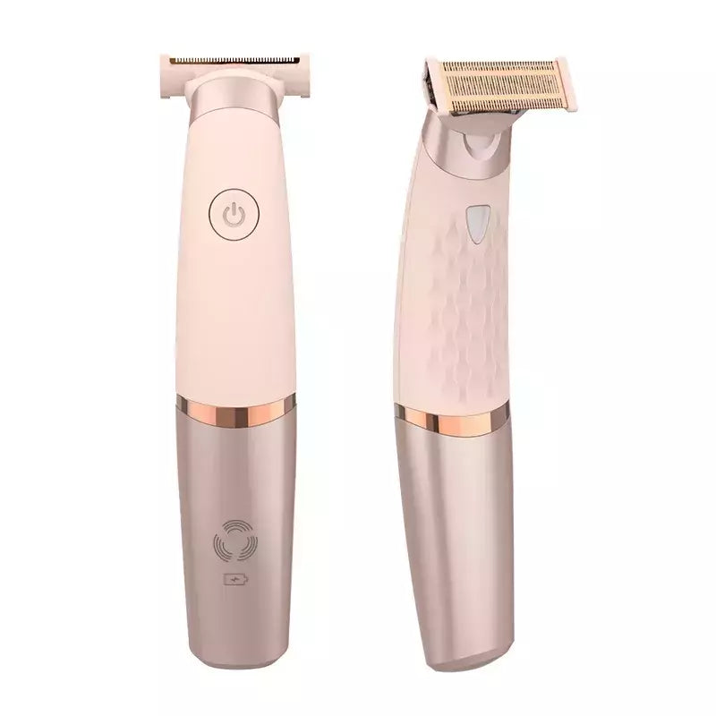 Portátil USB recarregável indolor feminino barbeador, perna e axila cabelo, aparador de barbear elétrico para mulheres, senhoras