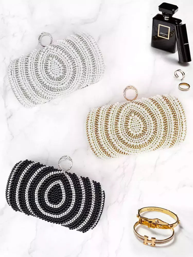 Bolsa elegante de strass para mulheres, bolsas de noite de luxo femininas, elegante bolsa pérola, festa de casamento nupcial, bolsa designer, nova
