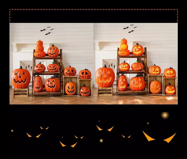 Decoração de halloween abóboras lâmpada para casa quintal jardim ao ar livre decoração halloween horror casa crânio festa adereços brilho no escuro
