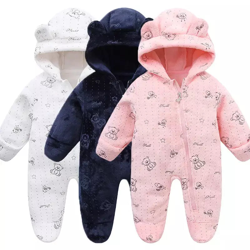 Roupas de bebê recém-nascido flanela outono inverno bebê meninos meninas macacão dos desenhos animados recém-nascido bodysuit macio quente para bebês 0-12m