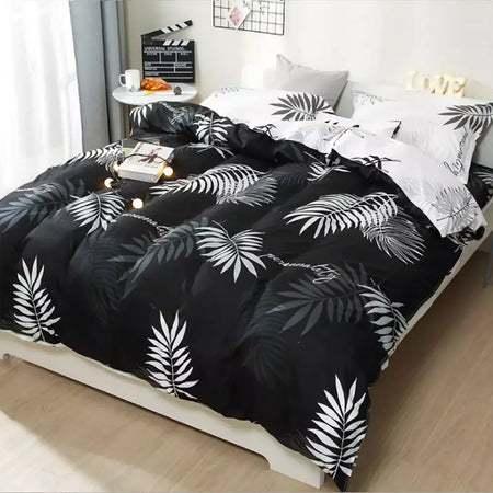 YanYangTian-Roupa de cama, Algodão lavado, 4 peças, Conjunto de lençóis, Conforto, Sólido, Natal, Casal, Capa de edredão