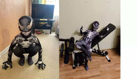 Superheróis cosplay trajes de halloween para novo traje de veneno crianças terno macacão meninos symbiote spidermancostumes