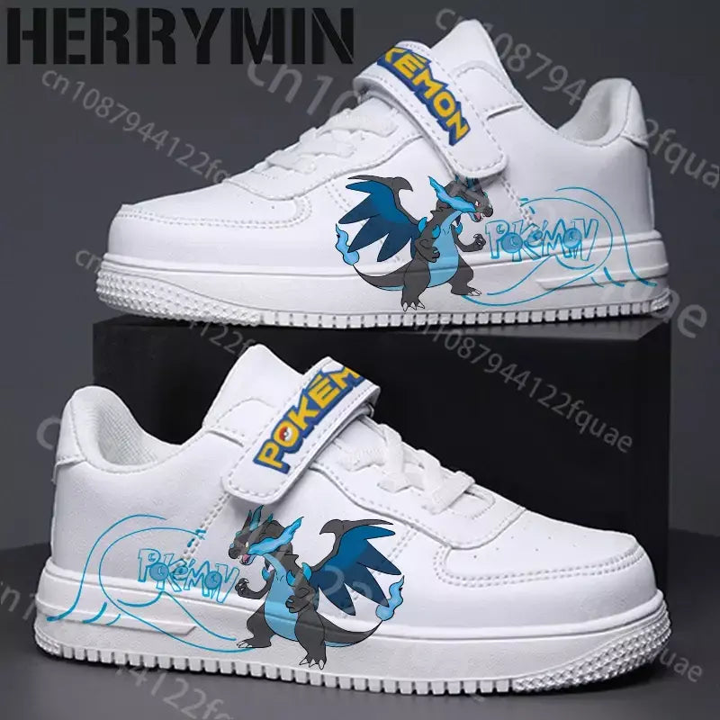 Pokemons crianças pikachu charmander tênis meninas meninos sapatos casuais criança correndo moda esportes 7 e 18 anos de idade sapatos presente