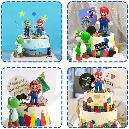 Super mario bros boneca yoshi pêssego princesa sapo figura de ação brinquedos mario luigi crianças presente aniversário natal decoração do bolo modelo