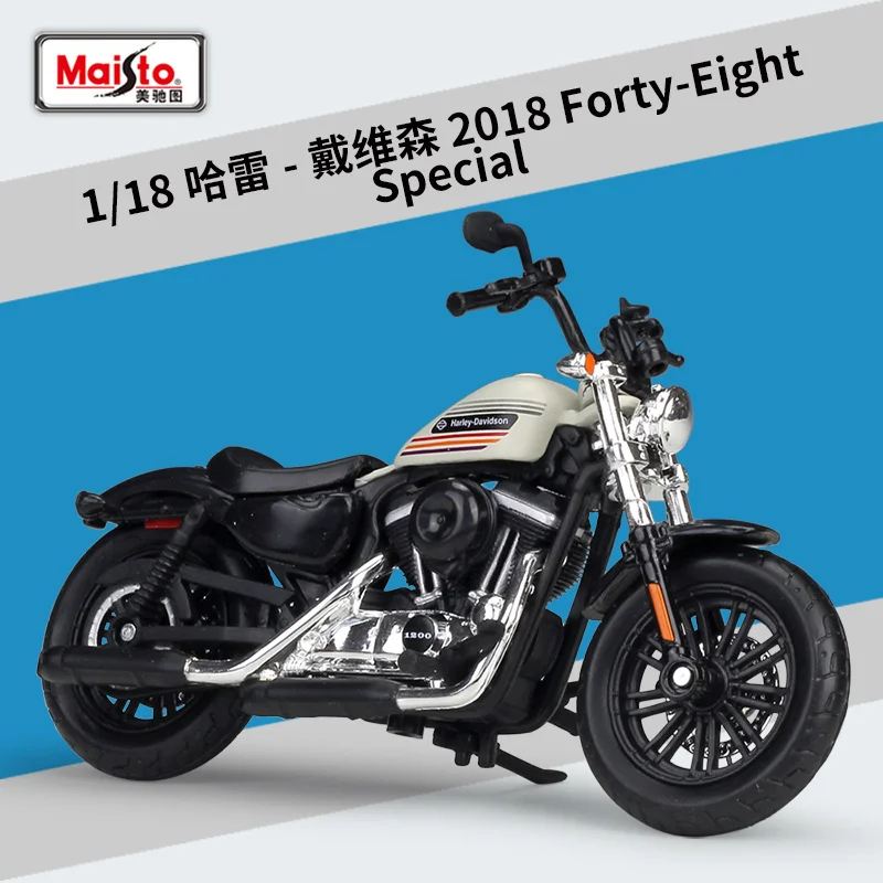 Maiisto-Harley 2018 Quarenta Oito Modelo de Motocicleta, Liga Especial, Modelo de Motocicleta, Metal fundido, Esportes de rua, Presente Infantil, 1:18