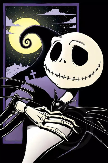 Filme clássico o pesadelo antes do natal anime figura jack poster impressões pintura em tela arte da parede fotos decoração do quarto casa