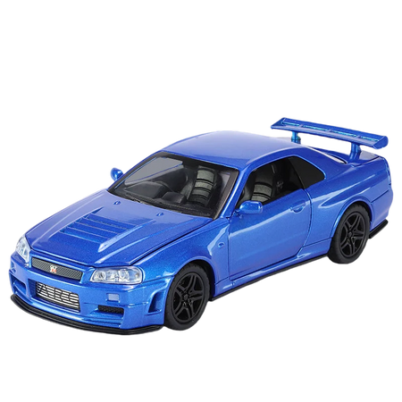 1:32 gtr r34 skyline simulação de liga rápida modelo de carro diecasts & veículos de brinquedo e carros furiosos decoração brinquedos para crianças menino