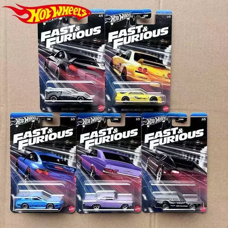 Carros originais Hot Wheels 1966 CHEVY IMPALA NISSAN SKYLINE GT-R (BCNR33) NISSAN 350Z CUSTOM 1/64 Veículos de brinquedo modelo fundido HNR88