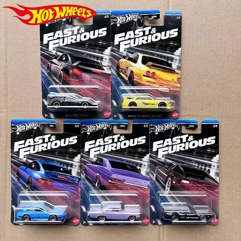 Carros originais Hot Wheels 1966 CHEVY IMPALA NISSAN SKYLINE GT-R (BCNR33) NISSAN 350Z CUSTOM 1/64 Veículos de brinquedo modelo fundido HNR88