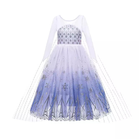Crianças elsa traje menina aniversário malha vestido de princesa crianças cosplay neve rainha desempenho fantasia noite roupas de halloween