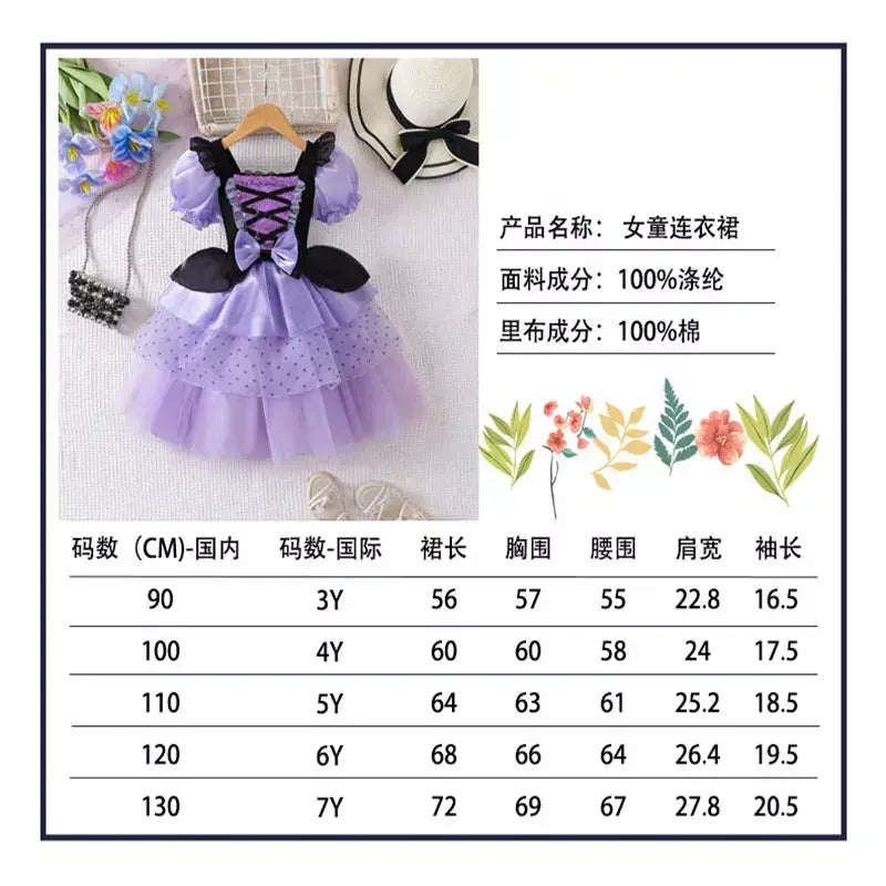 Vestido de menina de halloween vampiro vestido fofo para meninas crianças vestido de princesa roxo roupas legais lolita fantasia de festa de carnaval