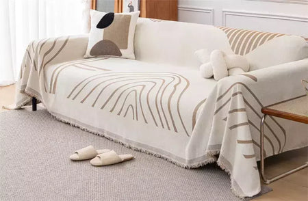 Chenille Sofá Throw Blanket com Tassel, Modern Luxury Cover, Four Season Sofa Cover, Full Covers, Dustproof, Toalha de casa, 1 Pc