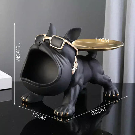 30cm decoração de casa estatueta bulldog estátua do cão caixa armazenamento ornamento animal resina artesanato arte escultura estatueta casa filhote de cachorro escultura